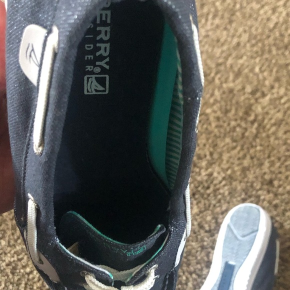 Sperry Top Sider Shoresider Sparkle Blue Boat Shoe Soze 5.5 kids New NWOT SlipOn - Picture 5 of 7